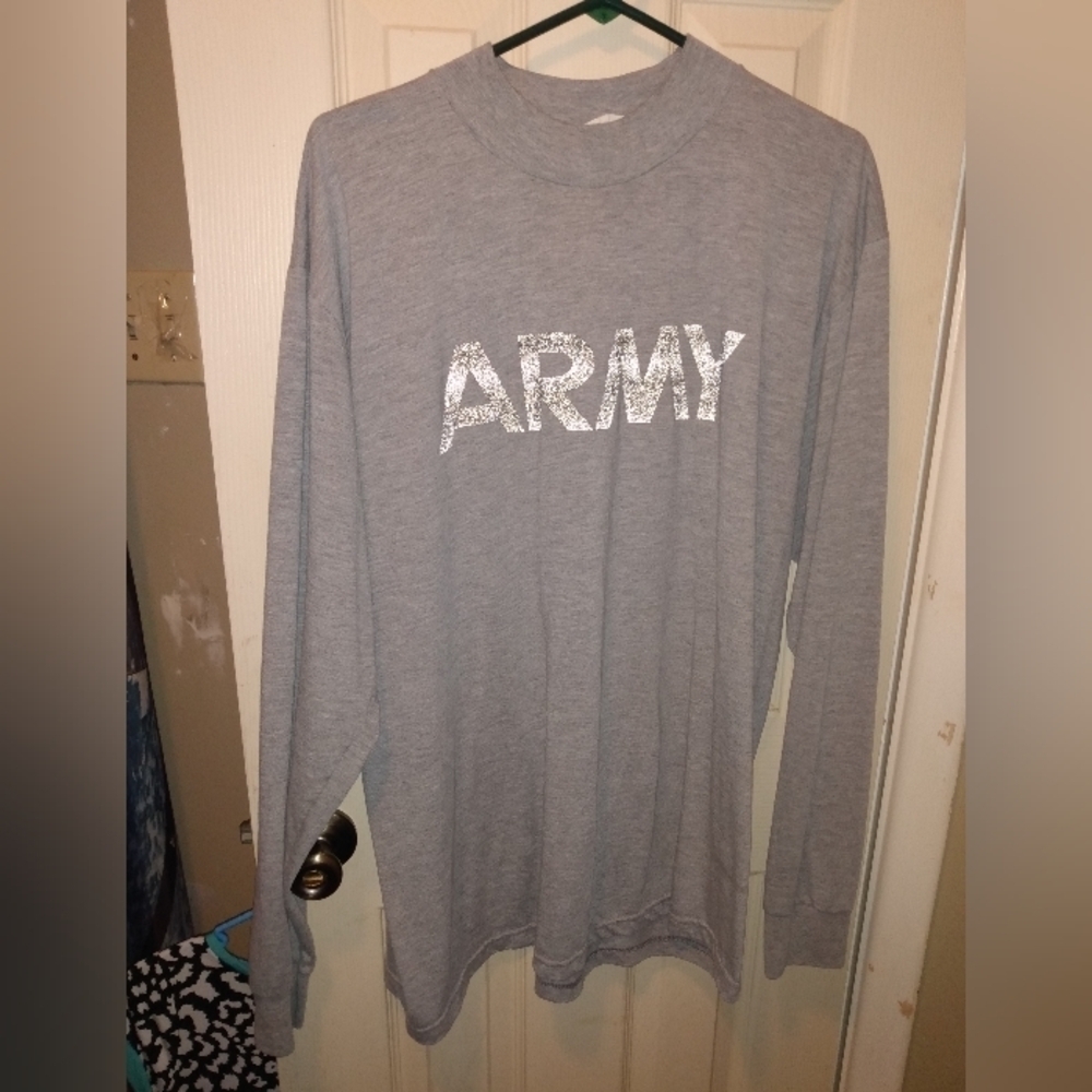 Long Sleeve Mock Turtleneck ARMY T-shirt